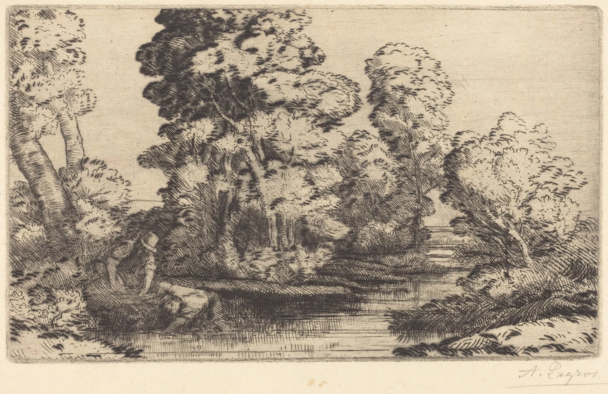 Valley in Bourgogne (Une vallee en Bourgogne), detail