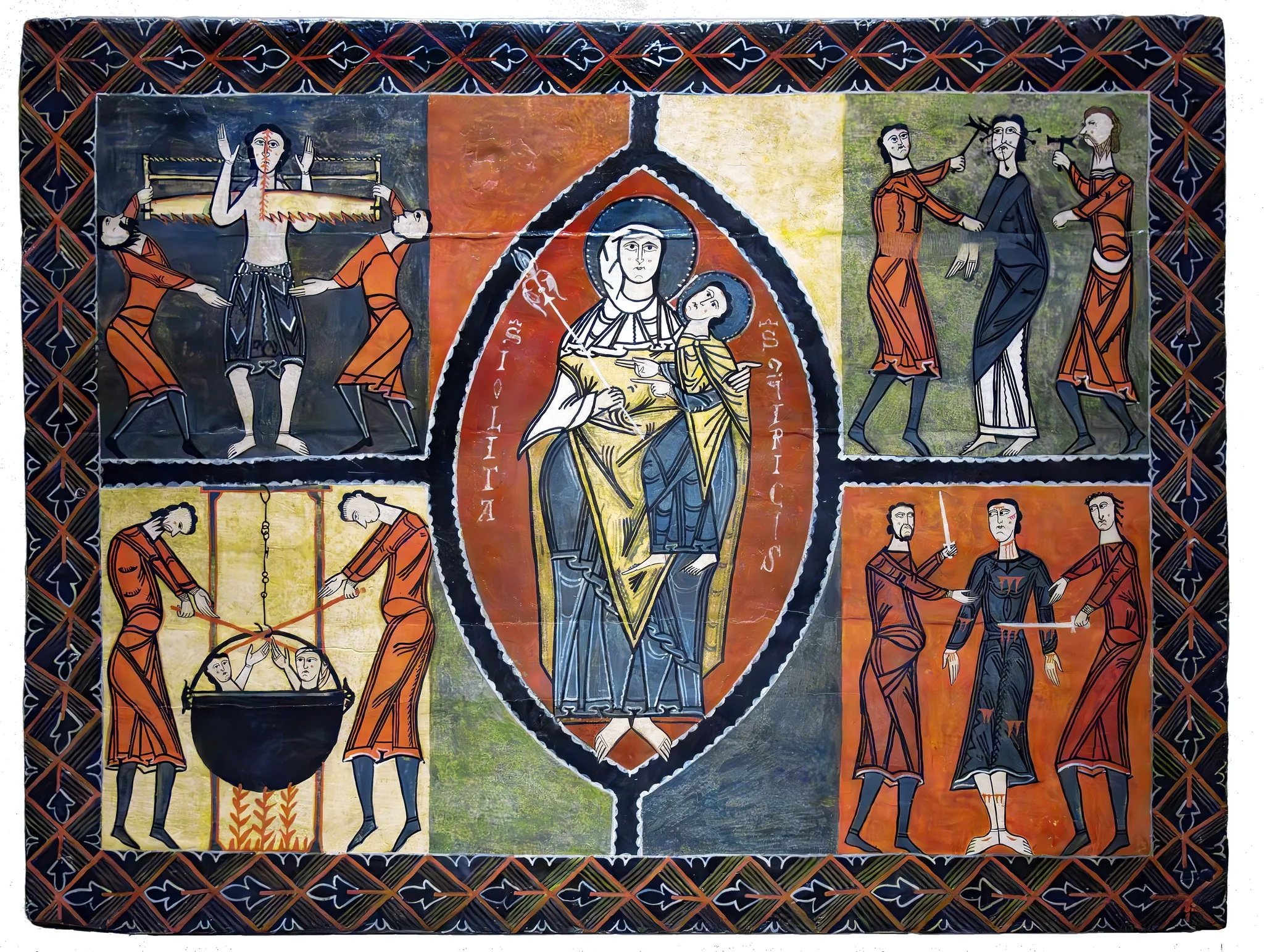 Altar frontal from Durro (detail of martyrdom of St. Quiricus), detail