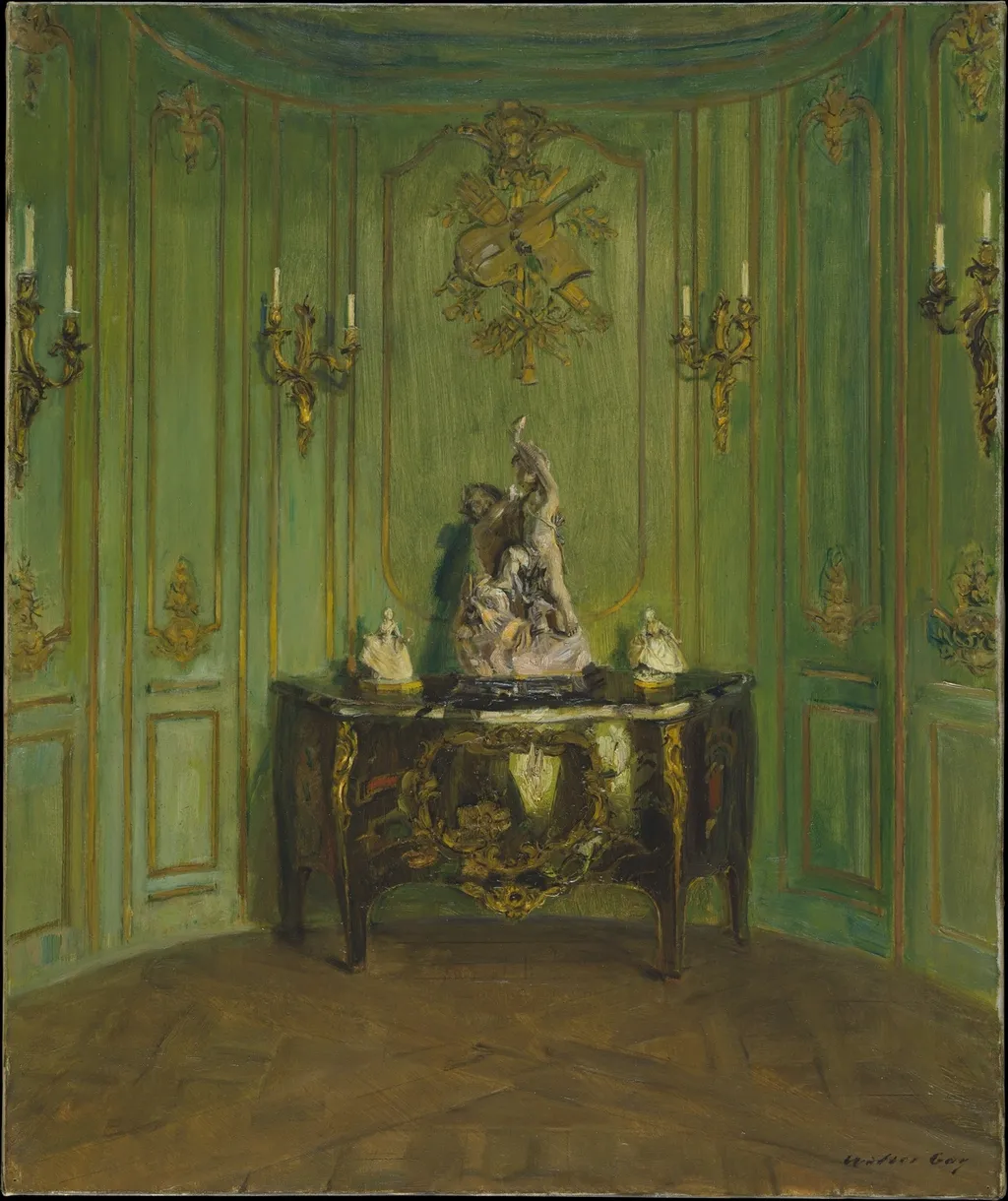 The Green Salon, by Walter Gay, oil, 1912