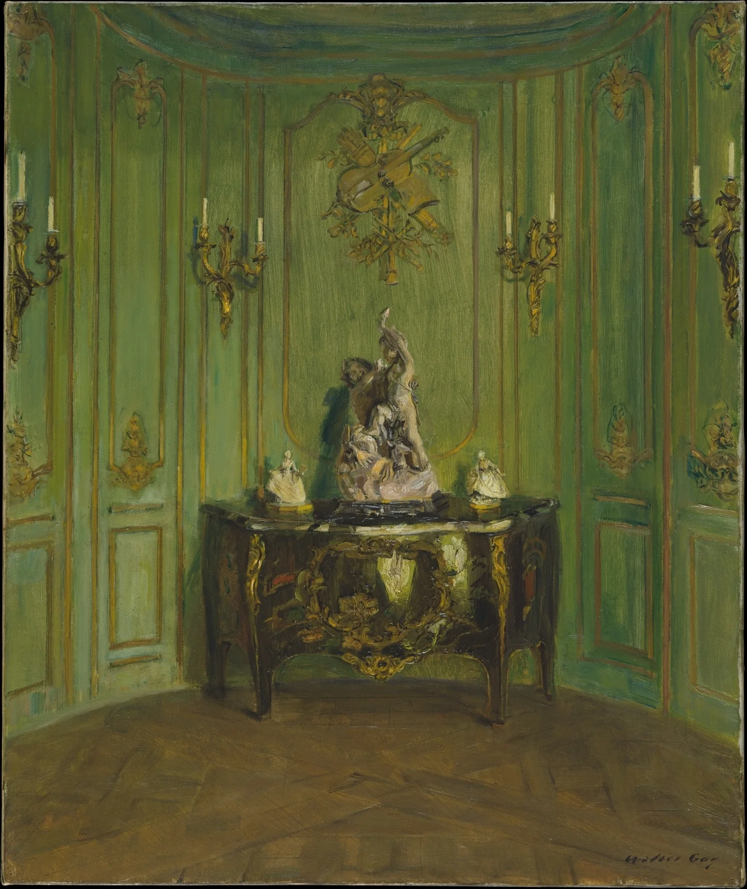 The Green Salon, detail