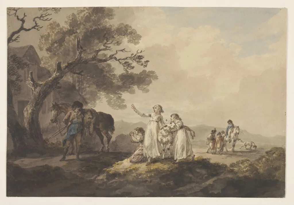 Untitled, by Julius Caesar Ibbetson, watercolor, 1850
