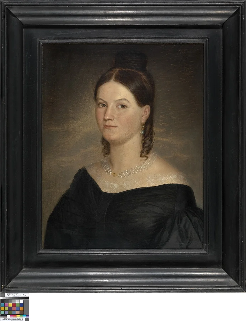 Portret van Colette Dumery, detail