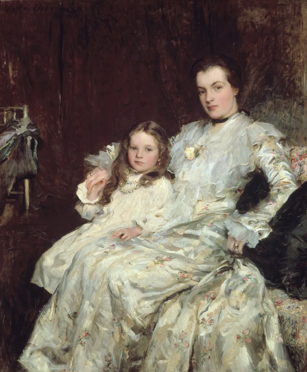 Portrait of Mrs Chadwyck-Healey and her Daughter, by Walter Osborne, oil, 1900