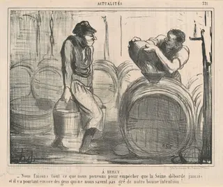 A Bercy: Nous faisons ... ce que nous pouvons ..., by Honoré Daumier, ink, 1856