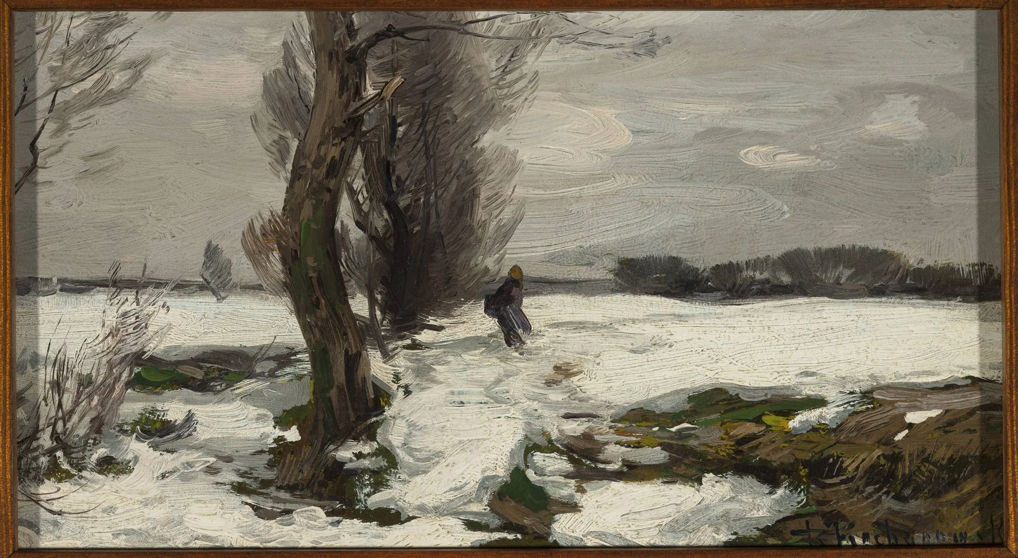 Winter landscape, detail