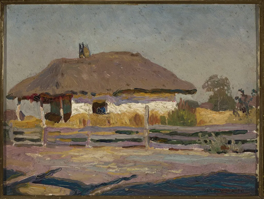 Peasant cottage, by Jan Stanisławski, oil, 1893