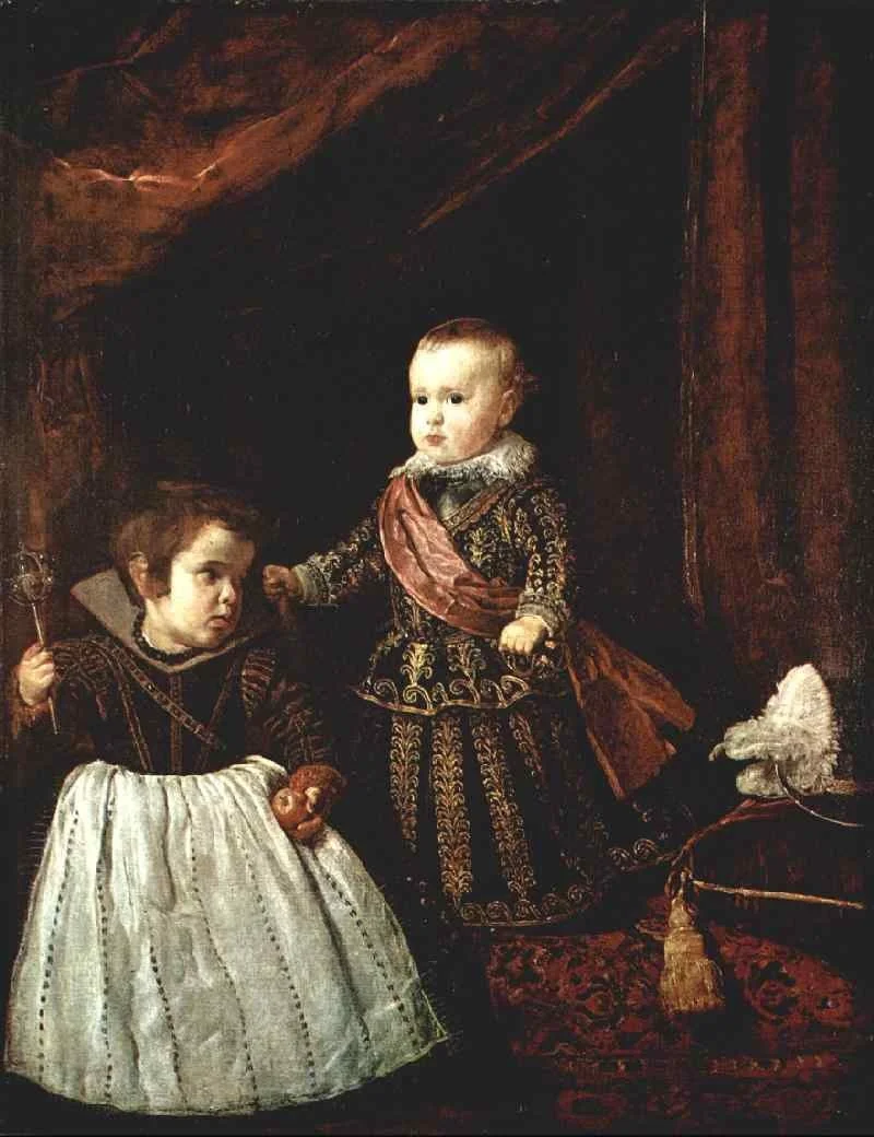 Prince Balthasar Charles With a Dwarf, detail