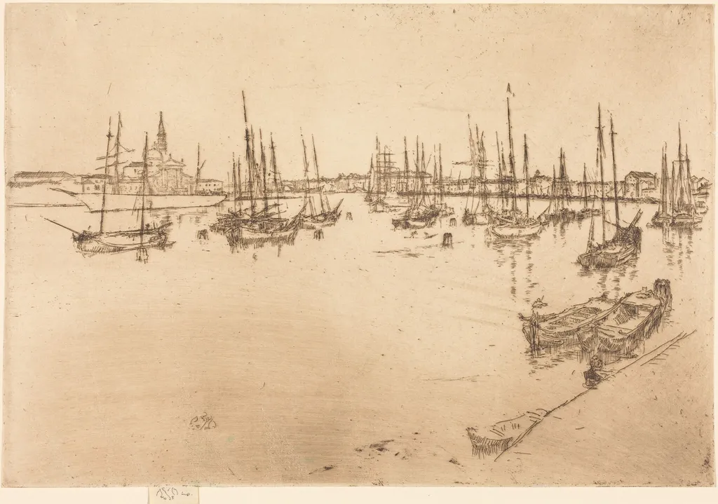 San Giorgio, by James McNeill Whistler, ink, 1880