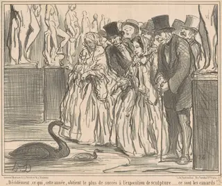 Décidément, ce qui, cette année, obtient ..., by Honoré Daumier, ink, 1857