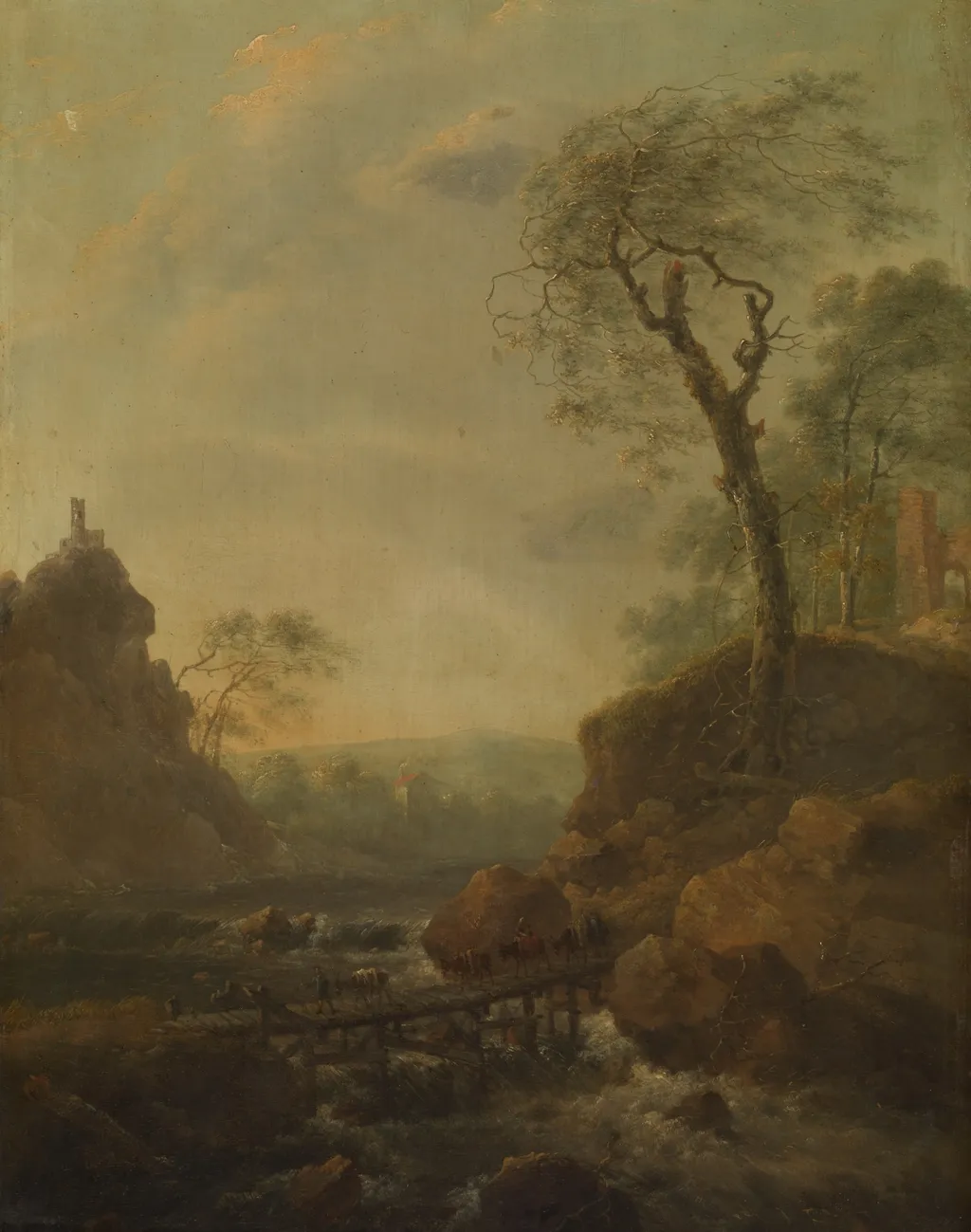 Landscape, by Adam Pynacker, oil, 1656