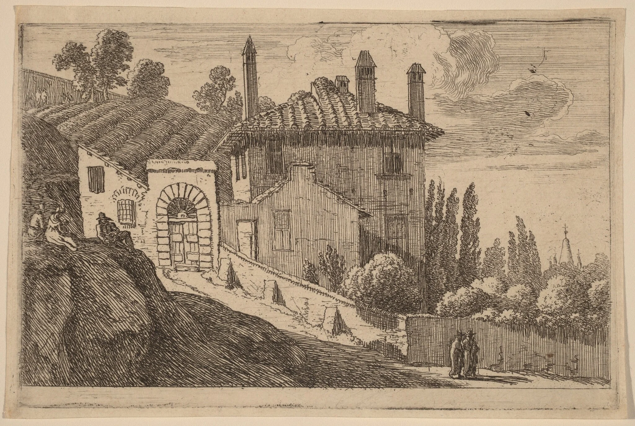 View of an Italian Villa, detail