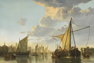 The Maas at Dordrecht, by Aelbert Cuyp, oil, 1650
