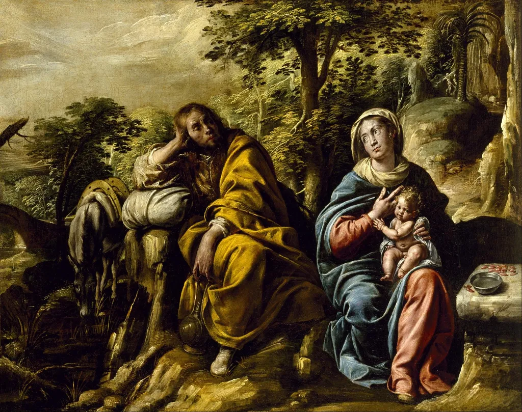 The Rest on the Flight into Egypt, by Tanzio da Varallo, oil, 1614