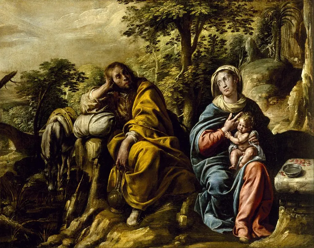 The Rest on the Flight into Egypt, by Tanzio da Varallo, oil, 1614