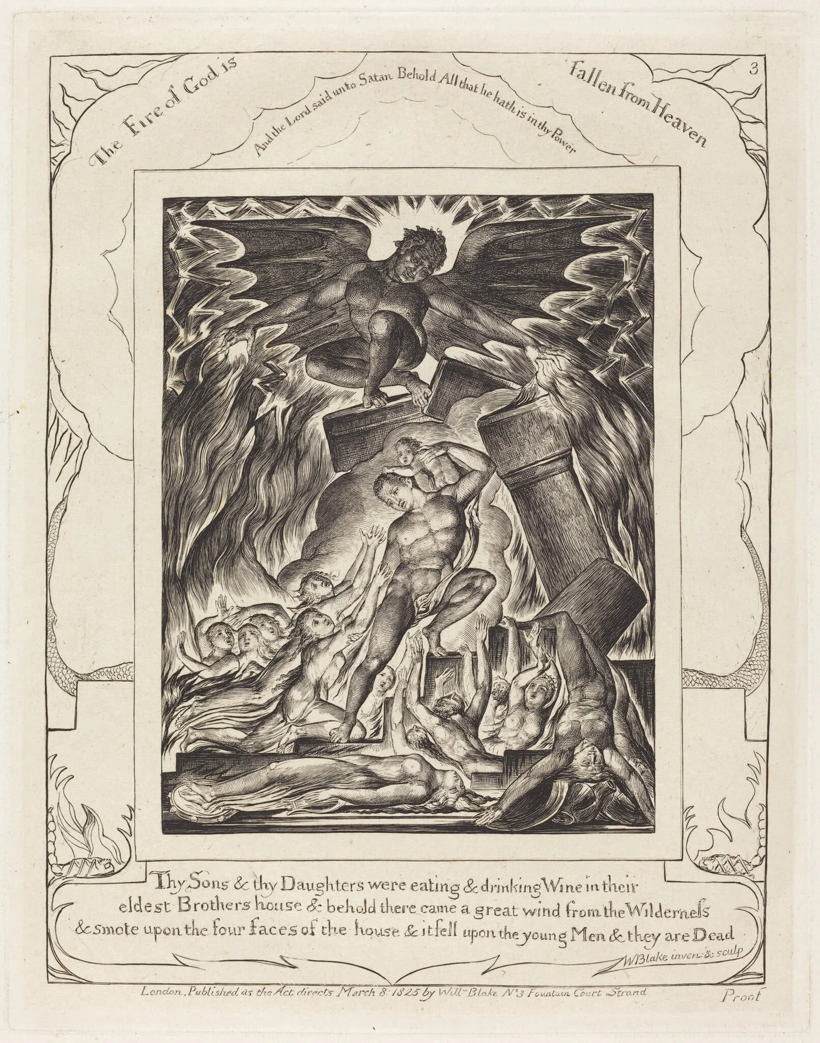 The Destruction of Job's Sons, detail