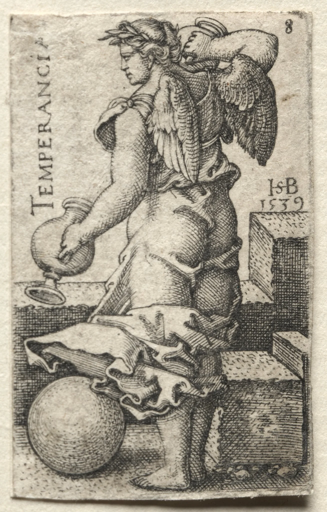 The Knowledge of God and the Seven Cardinal Virtues: Temperance - Temperancia, detail