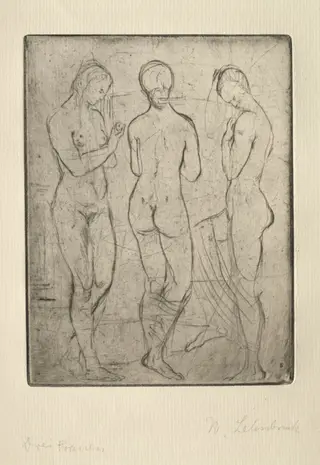 Three Women, by Wilhelm Lehmbruck, 1912