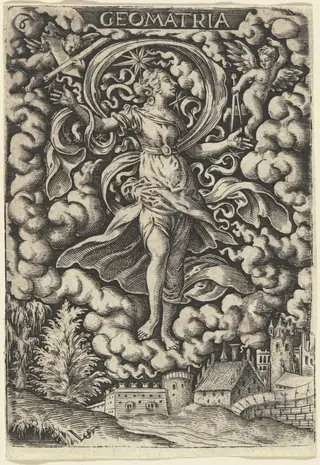 Geometria (Geometry), by Virgil Solis, ink, 1538