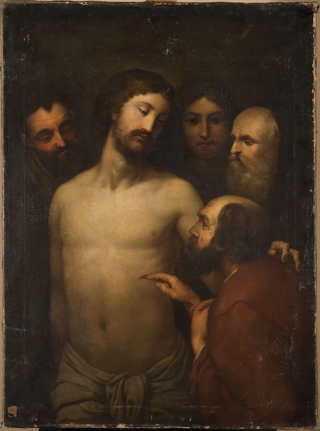 Jesus and doubting Thomas, II, by Franciszek Smuglewicz, oil, 1786