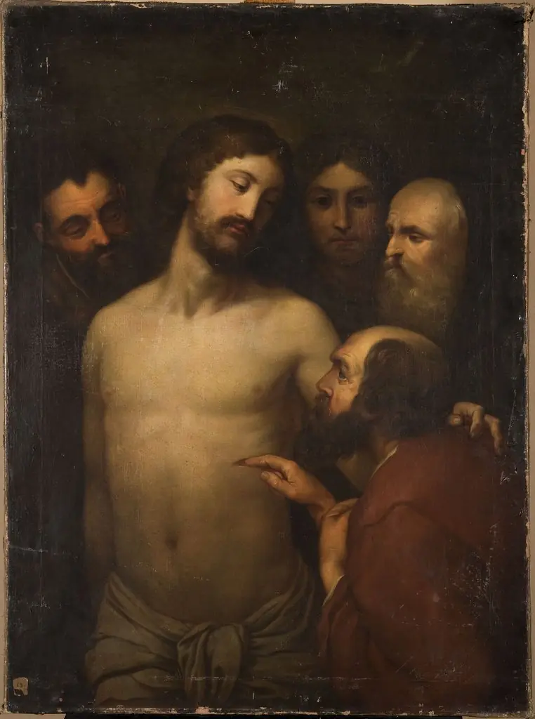 Jesus and doubting Thomas, II, by Franciszek Smuglewicz, oil, 1786