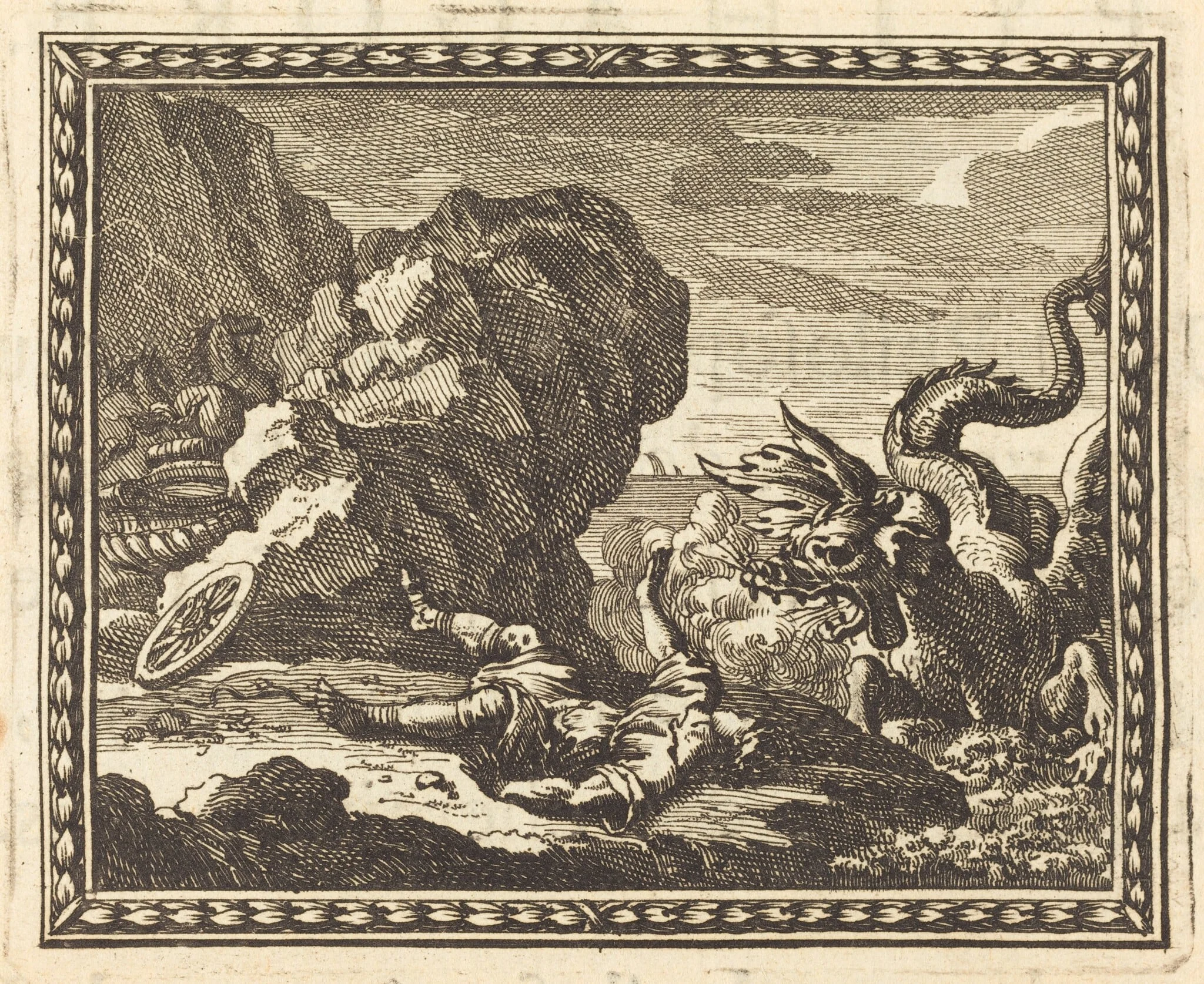 Hippolytus and the Sea Monster, detail
