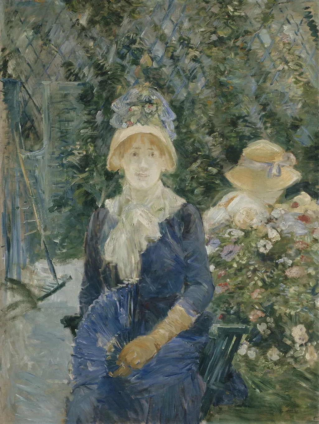 Woman in a Garden, by Berthe Morisot, oil, 1892