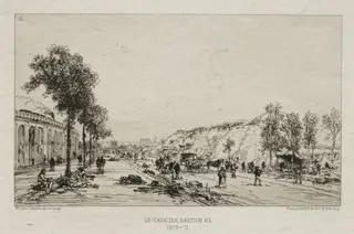 Souvenirs artistiques du Siège de Paris: Le Cavalie (Bastion 63), by Maxime Lalanne, 1870