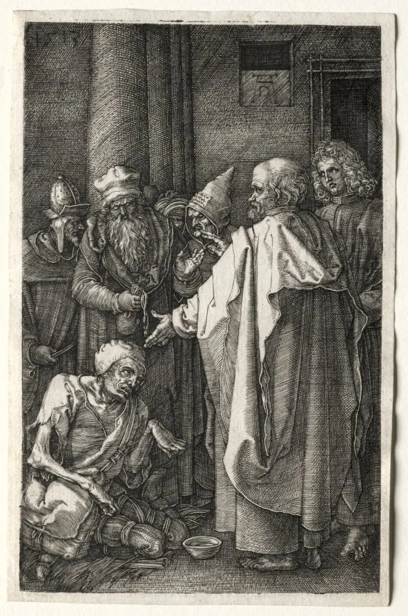 Peter and John Healing the Cripple at the Gate of the Temple, detail