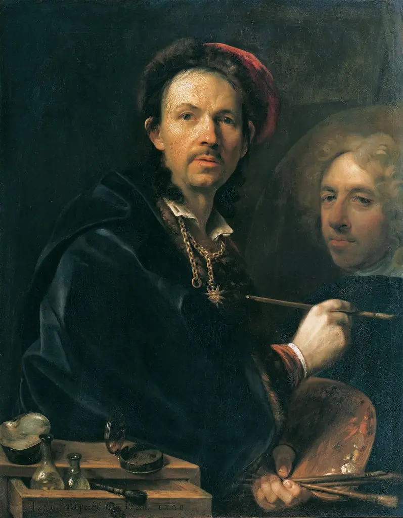 Self-Portrait, by Jan Kupecký, oil, 1709