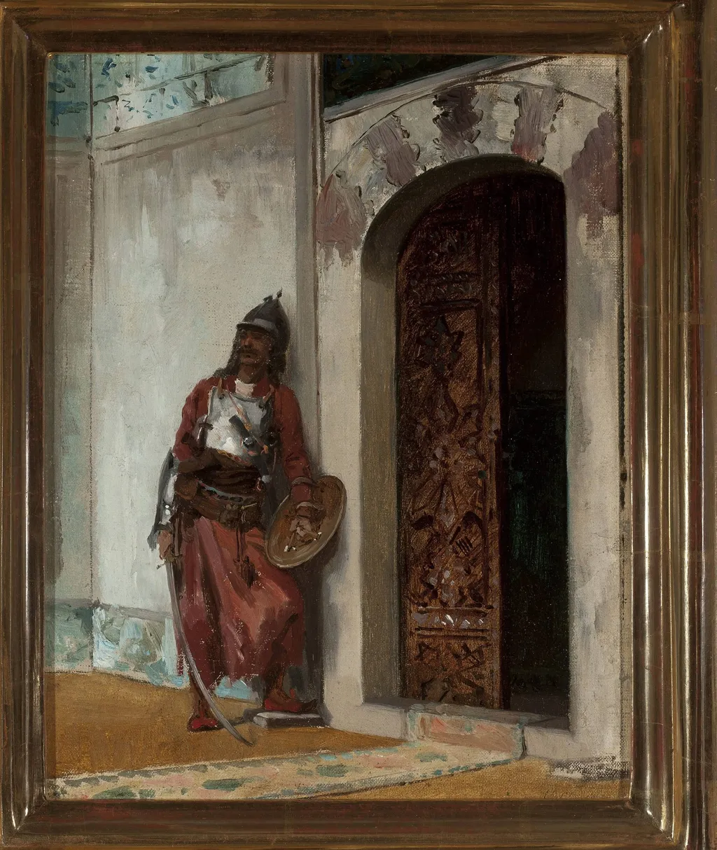 Guard at the entrance to the seraglio, by Stanisław Chlebowski, oil, 1873