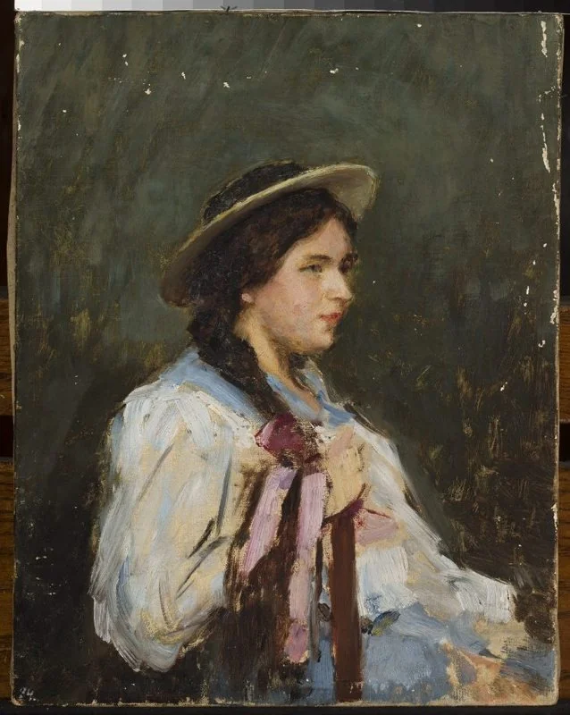 Portrait of a woman, detail