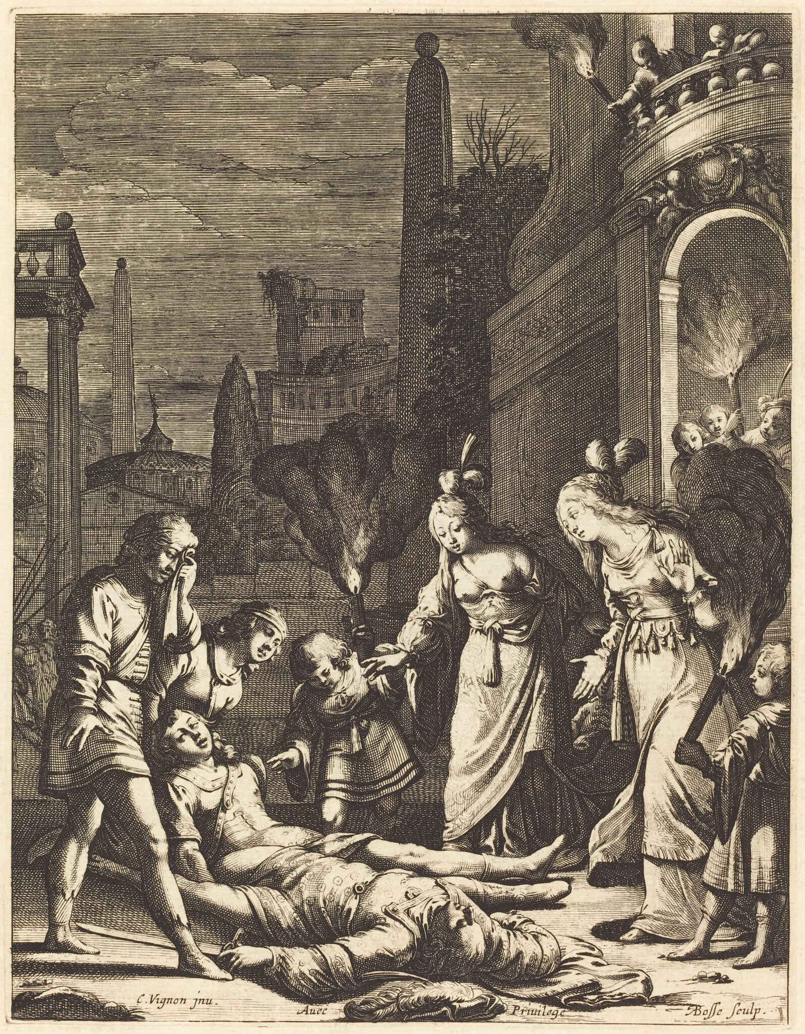Illustration to Jean Desmarets' "L'Ariane", detail