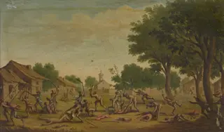 Village Fight, by Jacques Callot, oil