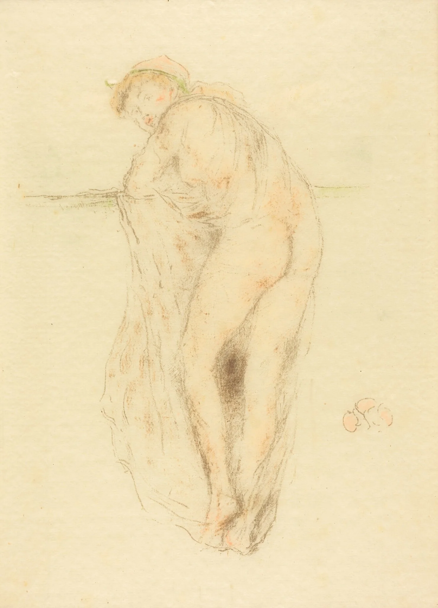 Nude Model, Back View, detail
