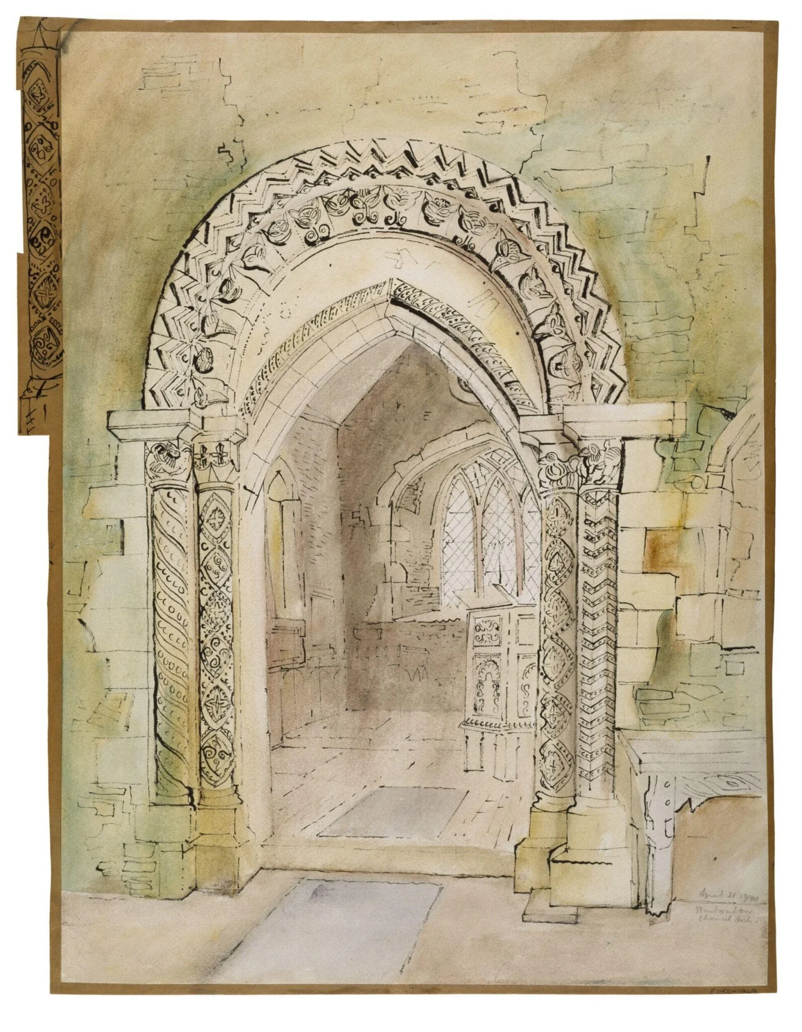 Chancel Arch, St. Peter's, Stanton Low, Buckinghamshire, detail