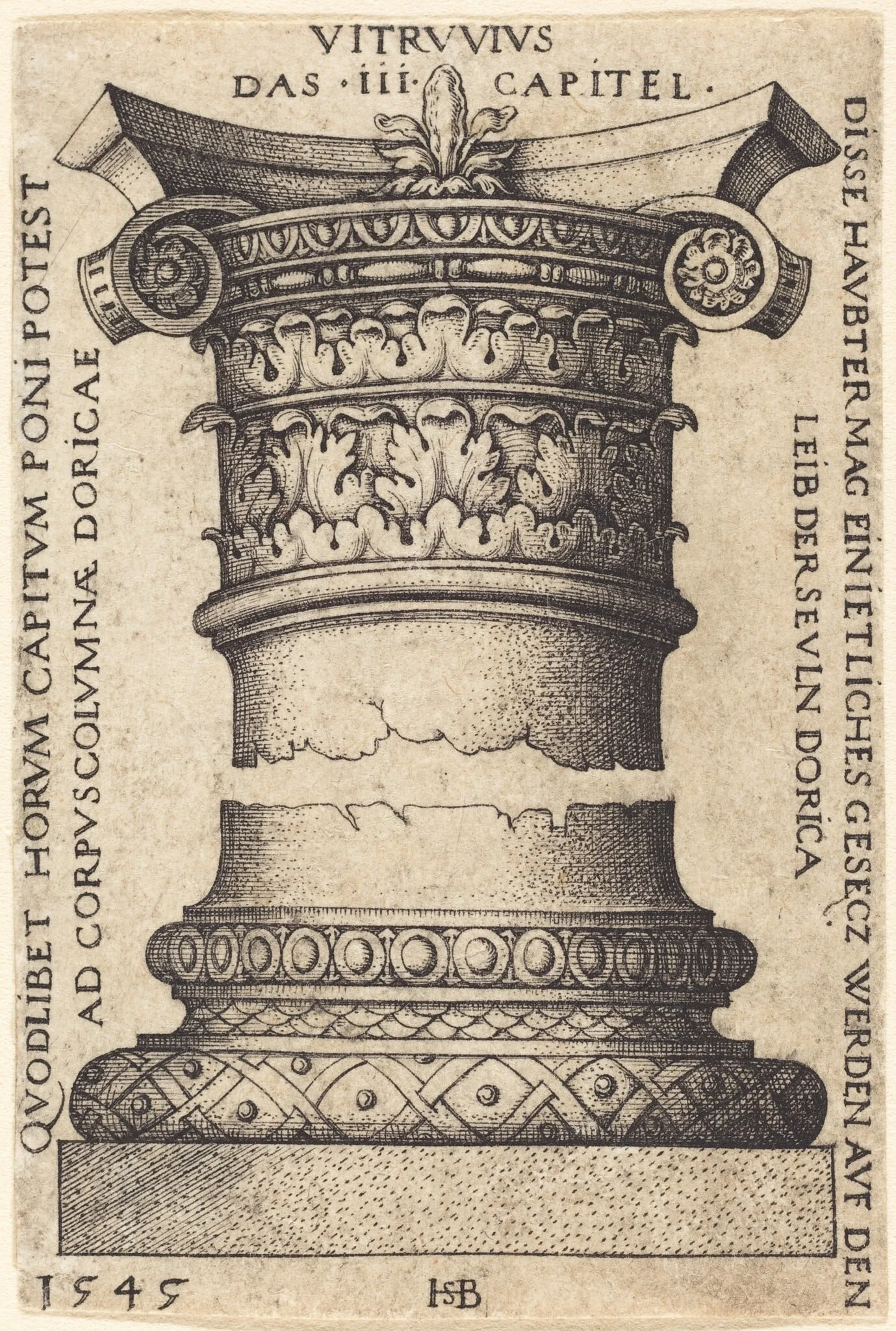 Capital and Base of a Column, detail