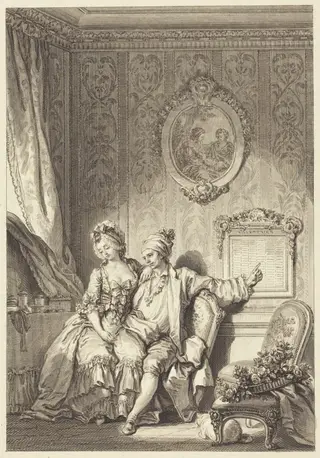 Le calendrier des viellards, by Jean Dambrun, ink, 1774