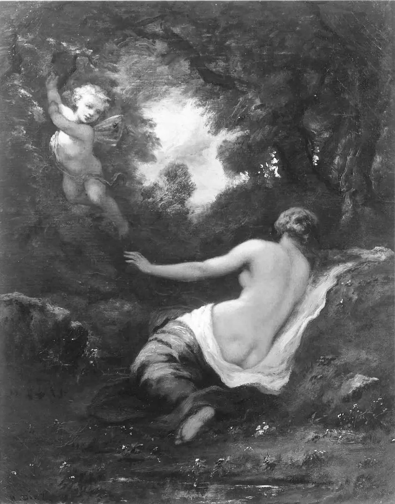 Venus and Cupid (I), by Narcisse Virgilio Díaz, oil, 1847