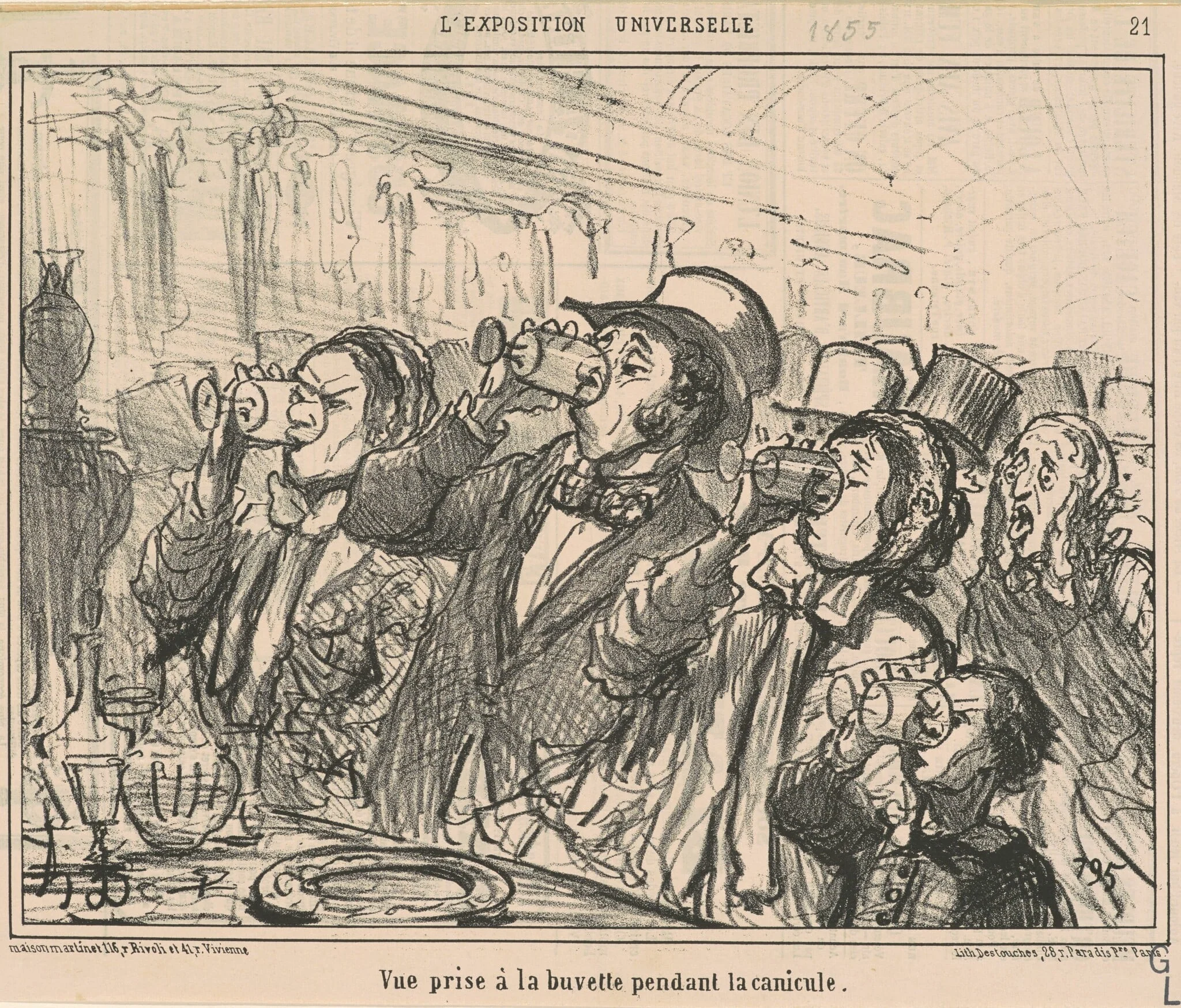 Vue prise a la buvette pendant la canicule, detail