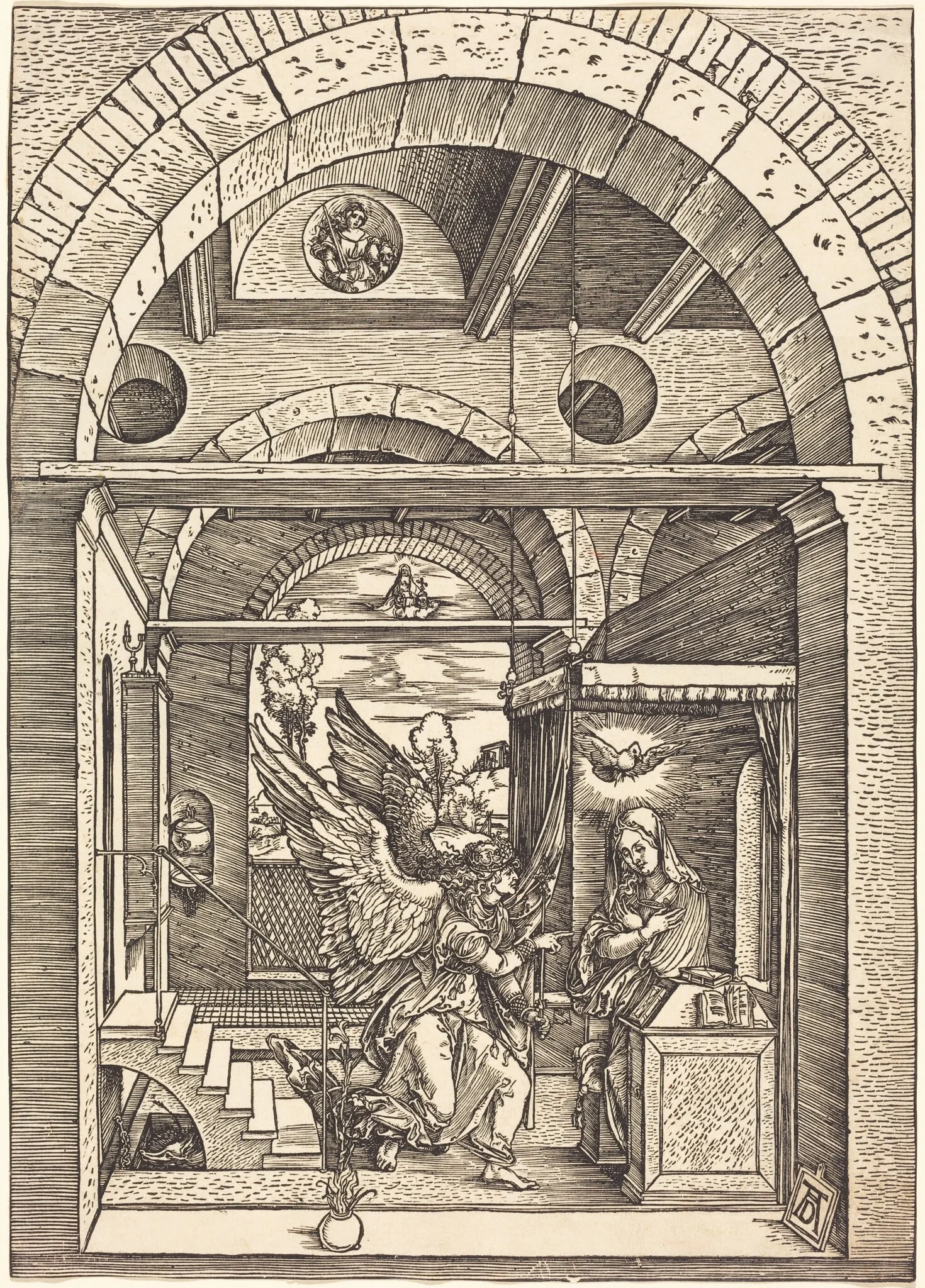 The Annunciation, detail