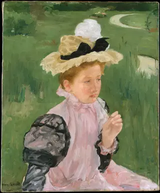 Portrait of a Young Girl, by Mary Cassatt, oil, 1900