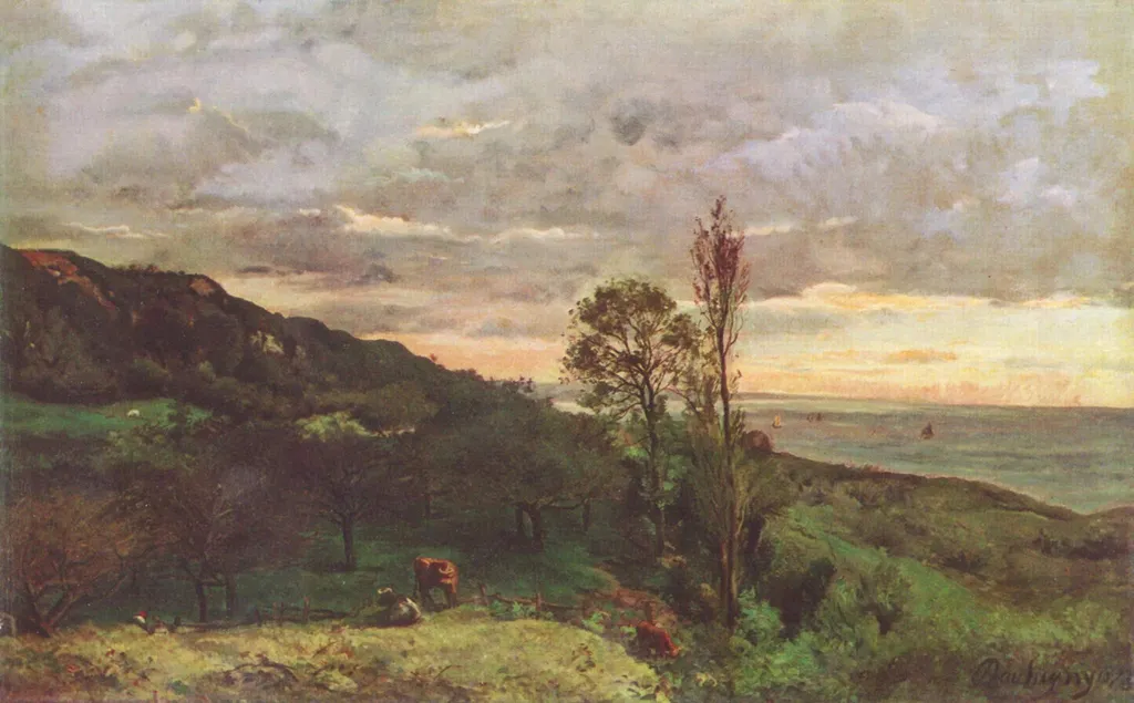 Outskirts of Villerville, by Charles François Daubigny, oil, 1873