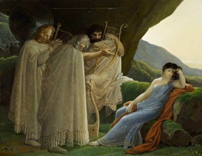 Malvina Mourning the death of her Fiancé Oscar, detail