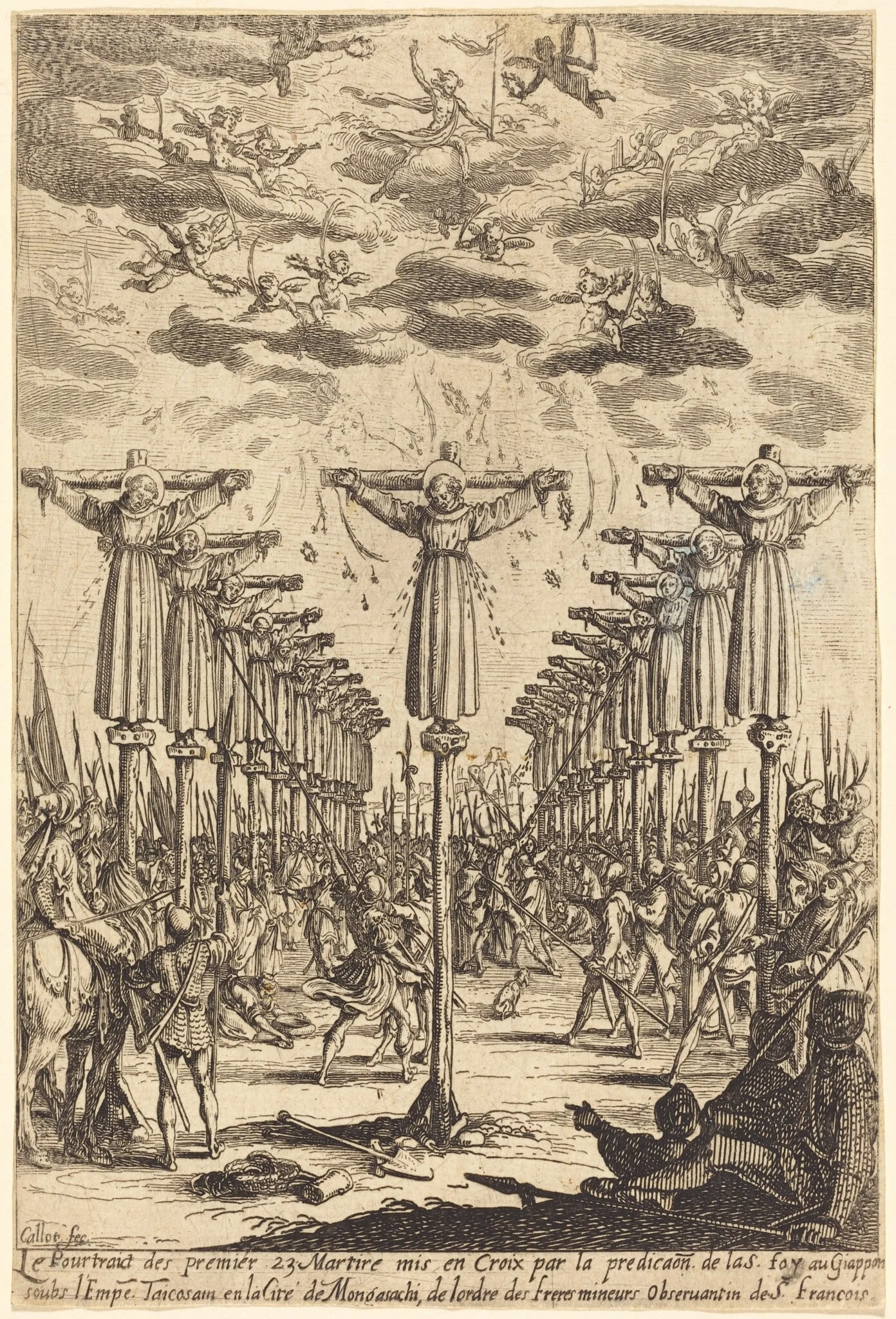 The Martyrs of Japan, detail