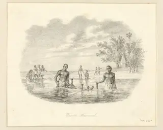 Hindu Funeral, by Robert Captain Smith, 1830