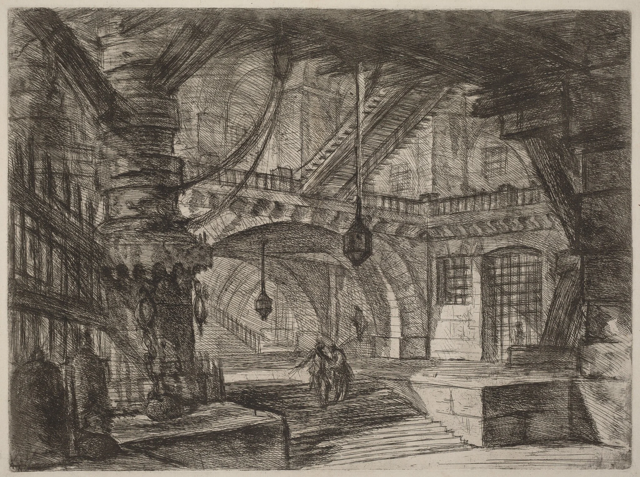 The Pier with Chains, detail