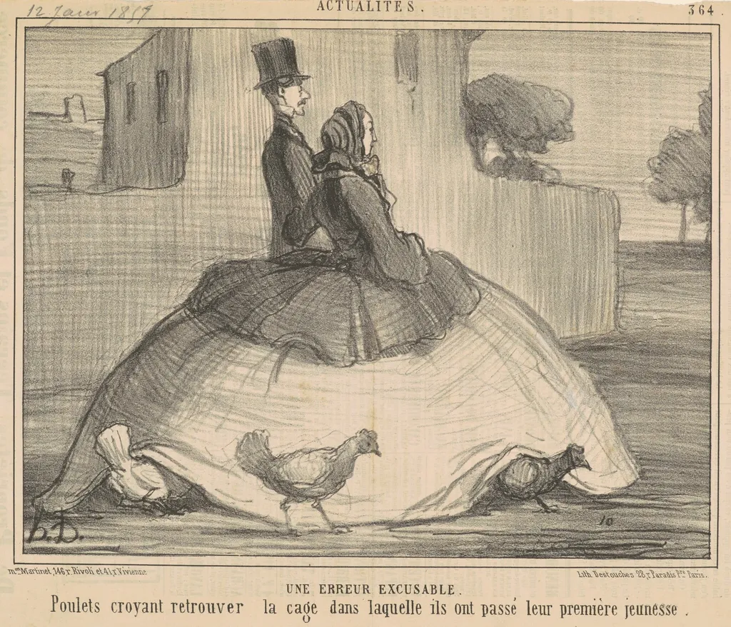 Une erreur excusable, by Honoré Daumier, ink, 1857