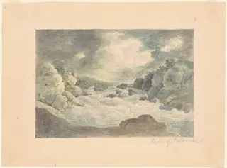 Falls of the Potomac, by William Russell Birch, graphite, 1805