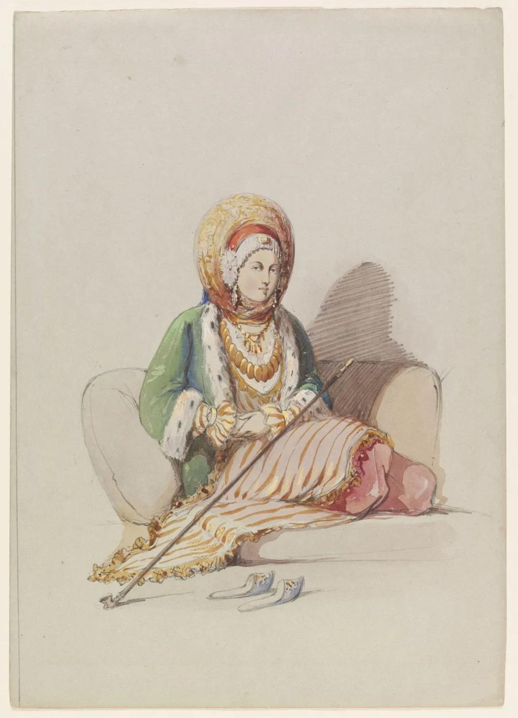 A Jewish Woman, by Amedeo Preziosi, watercolor, 1850