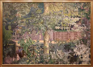 Foliage—Oak Tree and Fruit Seller, by Édouard Vuillard, distemper, 1918